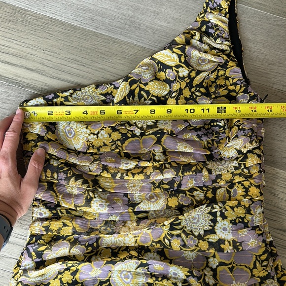 Zara NWT one shoulder mini dress size small B7 - Picture 11 of 15